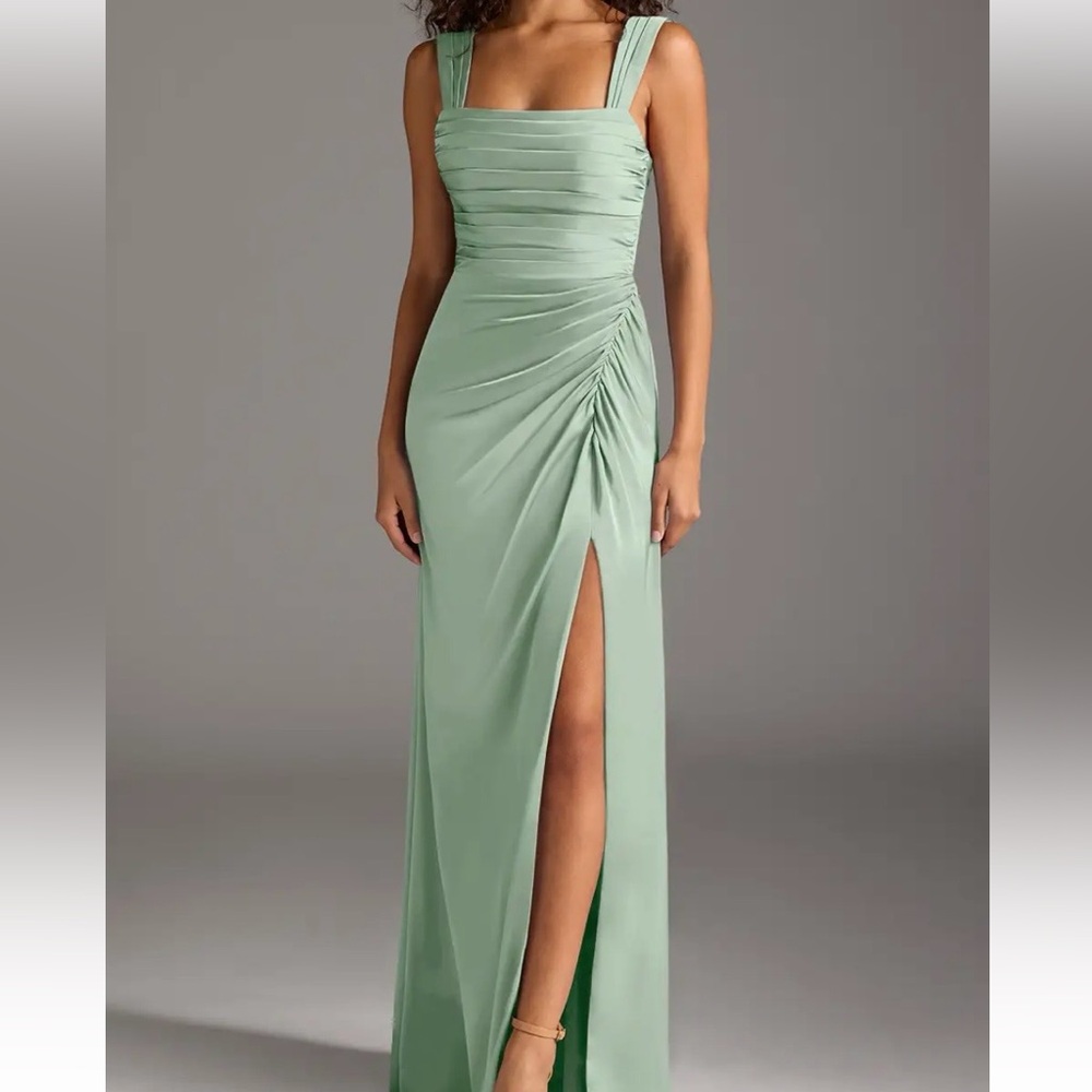 Azazie Agave bridesmaid dress
